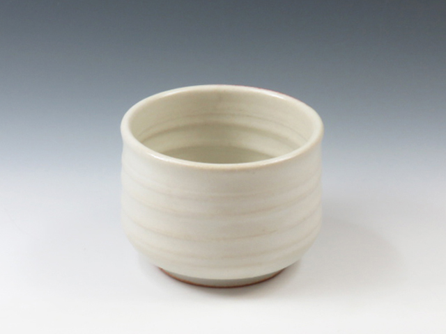 Oborisoma-Yaki (Fukushima) Suetoku-Gama Japanese sake cup (guinomi) 1OBS0086