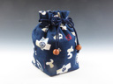 photo Japanese sake cup carrying pouch ("Hiragana")