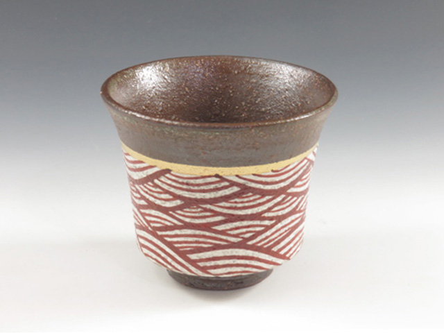 Kyo-Yaki (kyoto) Reiko Ogawa Japanese sake cup (guinomi) 5KYO0062