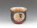 photo Takeo-Yaki (Saga) Koun-Gama Japanese sake cup (guinomi)  8TKE0019