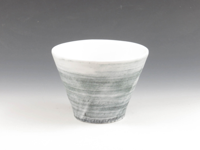 Oborisoma-Yaki (Fukushima) Seiho-Gama Japanese sake cup (guinomi) 1OBS0109