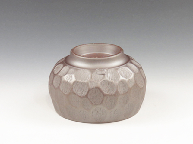Banko-Yaki (Mie) Iroku-Gama Japanese sake cup (guinomi) 4BAN0034
