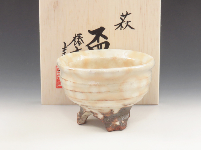 Hagi-Yaki (Yamaguchi ) Chinshu-Gama Japanese sake cup (guinomi)  6HAG0132