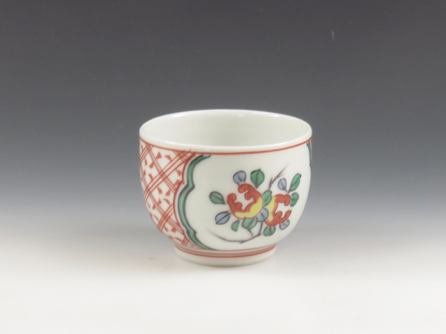 Shibukusa-Yaki (Gifu) Hokokusha Japanese sake cup (guinomi) 4SHB0007