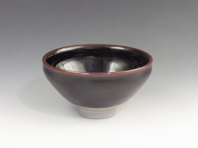 Mumyoi-Yaki (Niigata) Gyokudo-Gama Japanese sake cup (guinomi) 3MUM0064