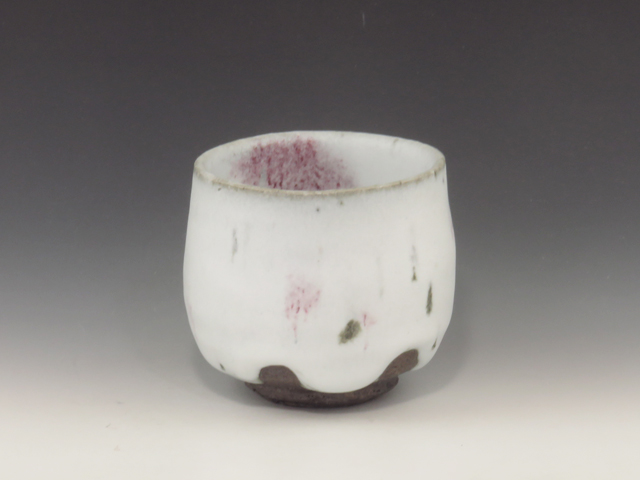Shigaraki-Yaki (Shiga) Katayana Hakuzan Japanese sake cup (guinomi) 5SHI0072