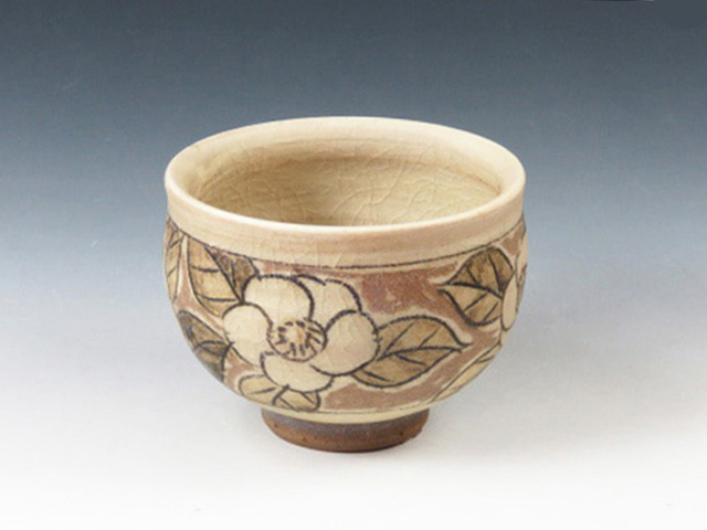 Agano-Yaki (Fukuoka) Mamoru-Gama Pottery Sake cup 8AGA0018