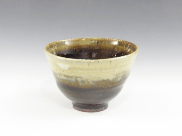 Echizen-Yaki (Fukui) Nanashi-Gama Japanese sake cup (guinomi) 3ECH0056