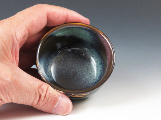 Nunobiki-Yaki (Shiga) Japanese sake cup (guinomi) 5NUN0008