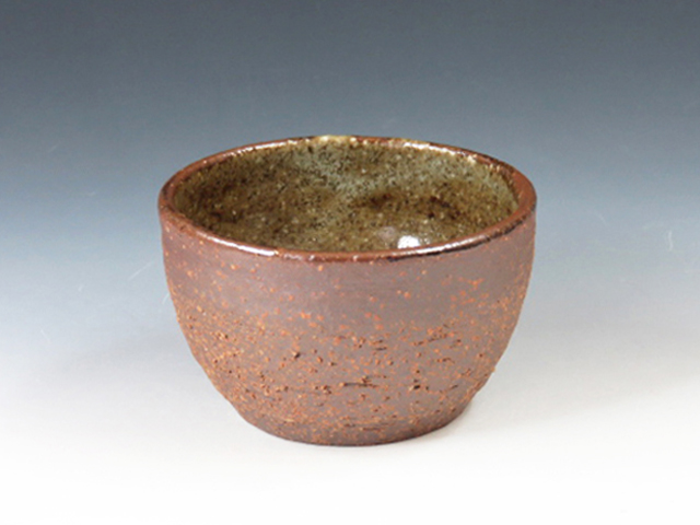 Aizuhongo-Yaki (Fukushima) Hozan-Gama Japanese sake cup (guinomi) 1AIZ0038