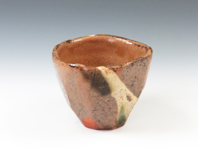 Sakatsu-Yaki (Okayama) Kabutoyama-Gama Pottery Sake cup 6SAK0005