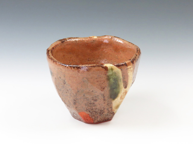 Sakatsu-Yaki (Okayama) Kabutoyama-Gama Pottery Sake cup 6SAK0005