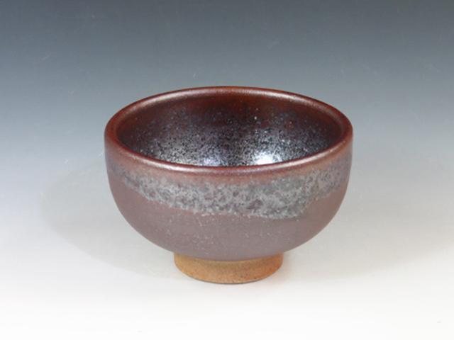 Hachiman-Yaki (Shimane) Japanese sake cup (guinomi) 6HAC0002