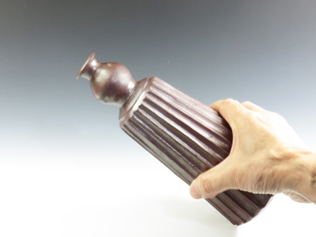 Tanba-Yaki (Hyogo) Tansei-Gama pottery Sake bottle 5TAN0152