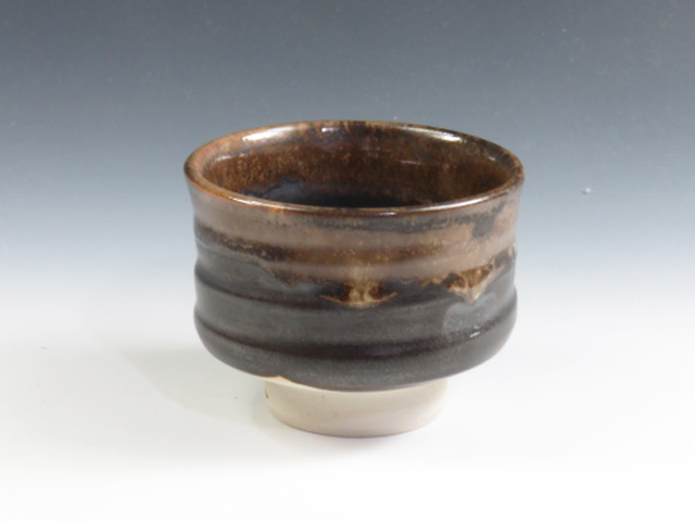 Aizuhongo-Yaki (Fukushima) Ryumon-Gama pottery  Sake cup 1AIZ0047