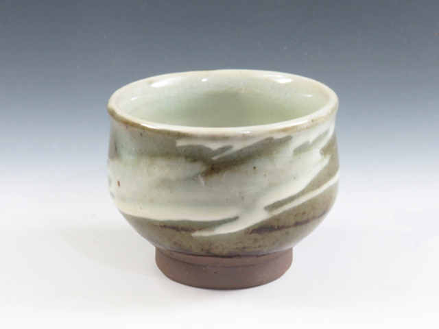 Iwami-Yaki (Shimane) Shimada-Gama Japanese sake cup (guinomi) 6IWA0034