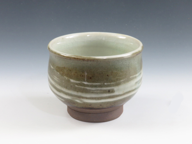 Iwami-Yaki (Shimane) Shimada-Gama Japanese sake cup (guinomi) 6IWA0034