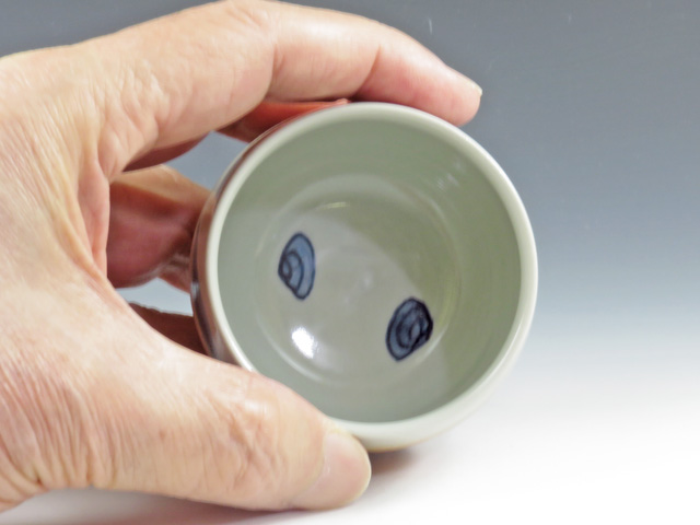 Izumohongu-Yaki (Shimane) Takahashi Koji-Gama-Gama Pottery Sake cup  6IZH0007