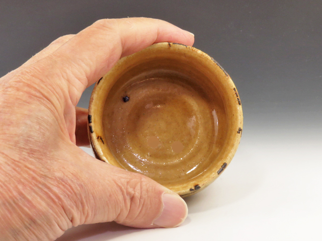 Seto-Yaki (Aichi) Takemitsu Iwatsuki Pottery Sake cup 4SET0075