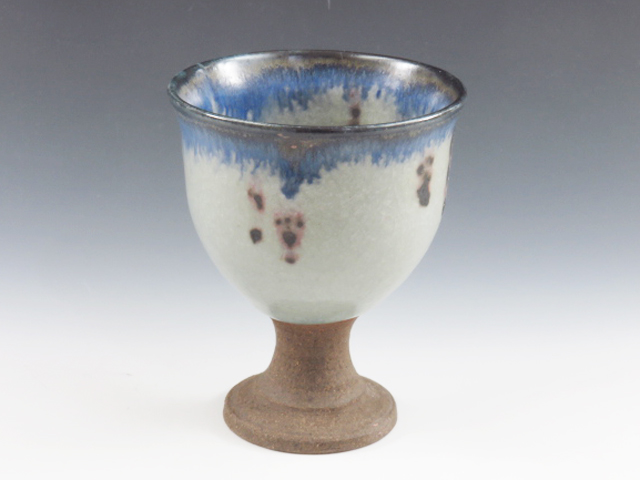 Kirigome-Yaki (Miyagi) Miura-Tobo Japanese sake cup (guinomi) 1KIR0005