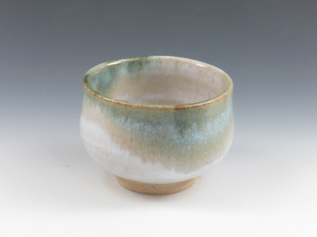 Tsutsumi-Yaki (Miyagi) Kenba-Yaki  Pottery Sake cup 1TUT0016