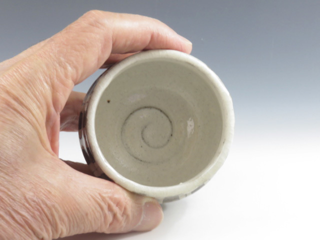 Oborisoma-Yaki (Fukushima) Asakano-Gama Pottery Sake cup 1OBS0099
