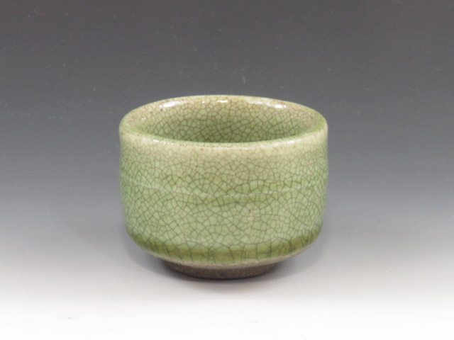 Urakiso-Yaki (Gifu) Saimeifuchi-Gama Pottery Sake cup  4URK0009