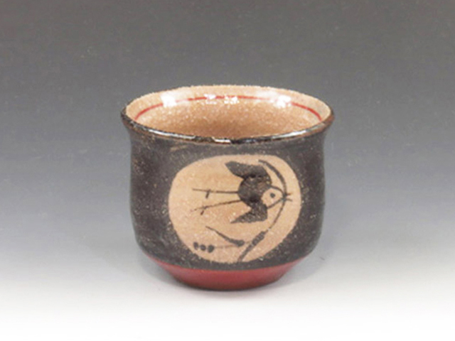 Takeo-Yaki (Saga) Koun-Gama Japanese sake cup (guinomi)  8TKE0019