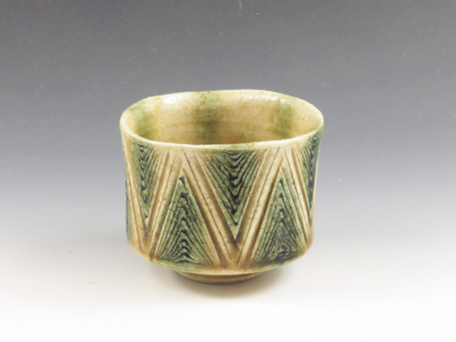Seto-Yaki (Aichi) Tozaburo Kato Pottery Sake cup 4SET0090