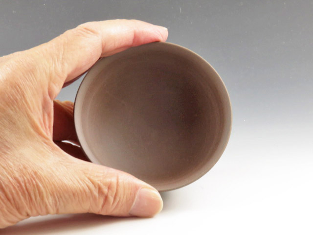 Echizen-Yaki (Fukui) Kuninari-Gama Pottery Sake cup 3ECH0082