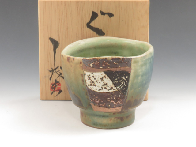 Kasama-Yaki (Ibaraki) Tofusha (East Wind) Pottery Sake cup 2KAS0070