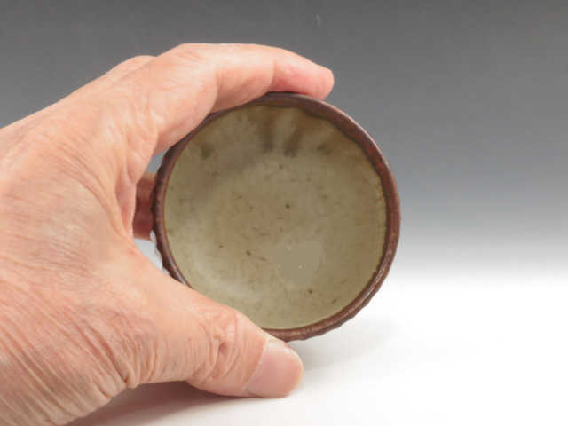 Kasama-Yaki (Ibaraki) Nagamine Tobo Pottery Sake cup  2KAS0073