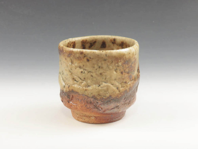 Hirashimizu-Yaki (Yamagata) Shichiemon-Gama Pottery Sake cup 1HIR0036