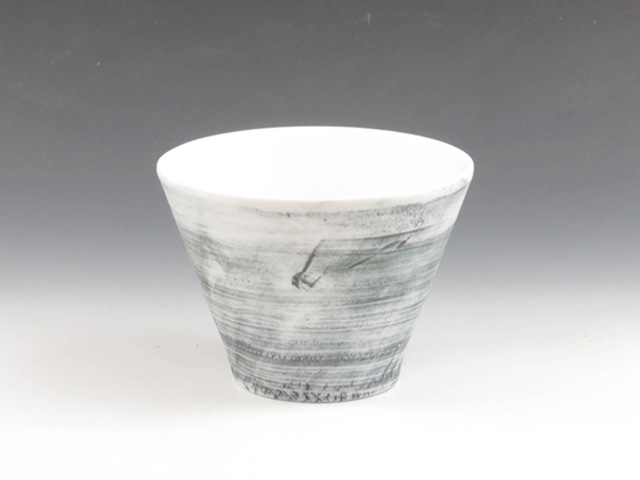 Oborisoma-Yaki (Fukushima) Seiho-Gama Pottery Sake cup 1OBS0109