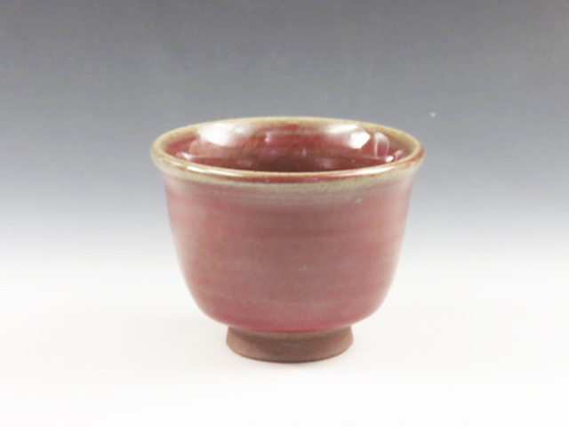 Kasama-Yaki (Ibaraki) Tanno-tobo Japanese sake cup (guinomi)  2KAS0076
