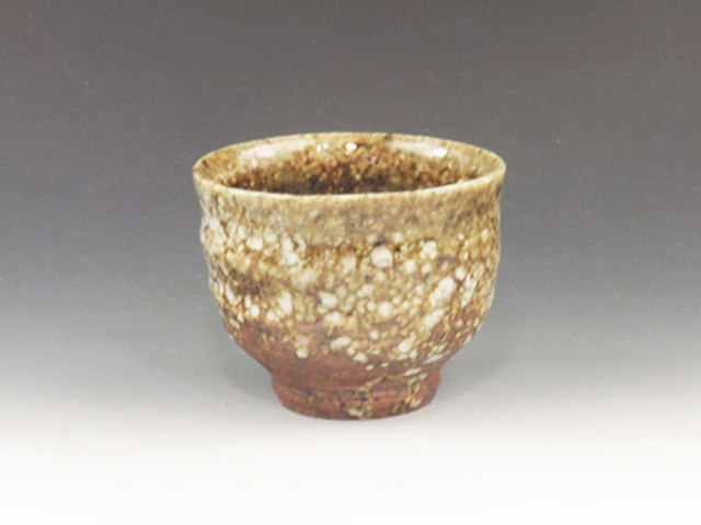 Hirashimizu-Yaki (Yamagata) Shichiemon-Gama Japanese sake cup (guinomi) 1HIR0038