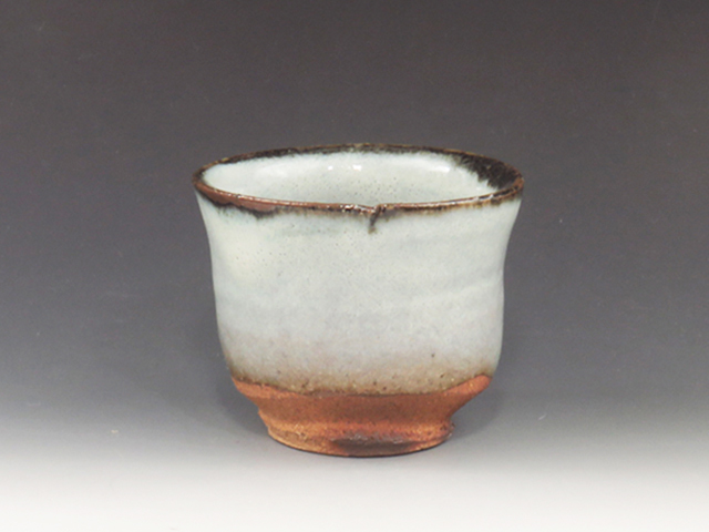 Narushima-Yaki (Yamagata) Narushima-Gama Japanese sake cup (guinomi) 1YON0010