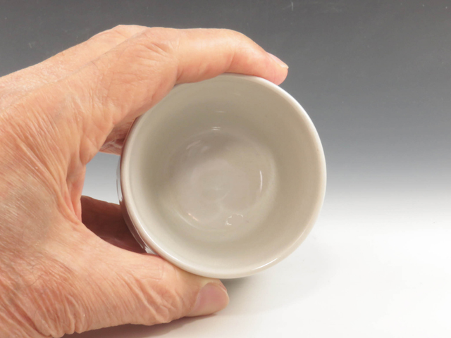 Oborisoma-Yaki (Fukushima) Ikariya-Gama Japanese sake cup (guinomi) 1OBS0103