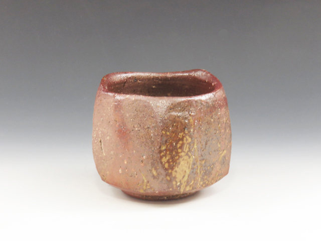 Bizen-Yaki (Okayama) Nobuyoshi Shibaoka Japanese sake cup (guinomi) 6BIZ0124