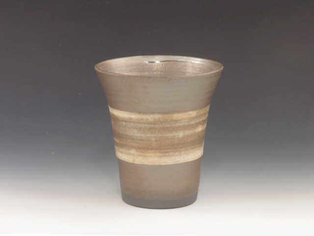Echizen-Yaki (Fukui) Takuho-Tobo Japanese sake cup (guinomi) 3ECH0087