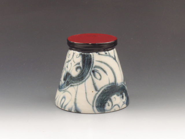 Mino-Yaki (Gifu) Sozan-Gama Japanese sake cup (guinomi) 4MIN0100