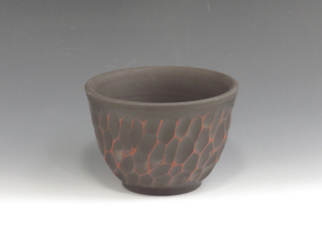 Tokoname-Yaki (Aichi) Toutozan-Gama Japanese sake cup (guinomi) 4TOK0075