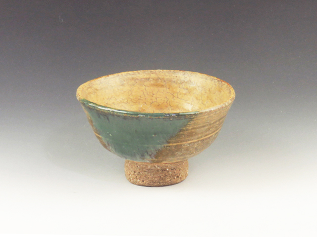 Agano-Yaki (Fukuoka) Nakamura Shinzui-Gama Pottery Sake cup  8AGA0044