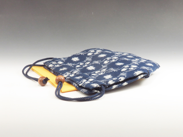 Japanese sake cup carrying pouch (Cotton / Splashed pattern)