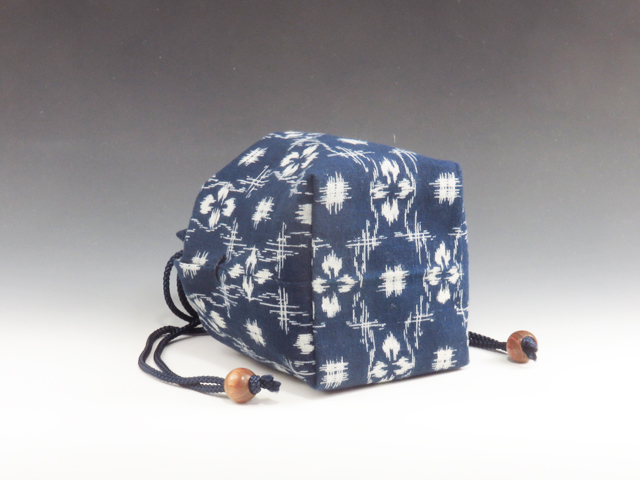 Japanese sake cup carrying pouch (Cotton / Splashed pattern)