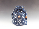 photo Japanese sake cup carrying pouch (Cotton / Splashed pattern)