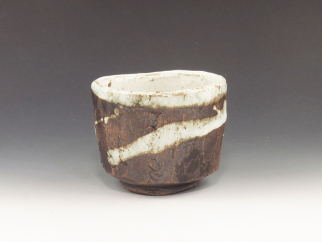 Echizen-Yaki (Fukui) Yanase-Tobo Pottery Sake cup 3ECH0090