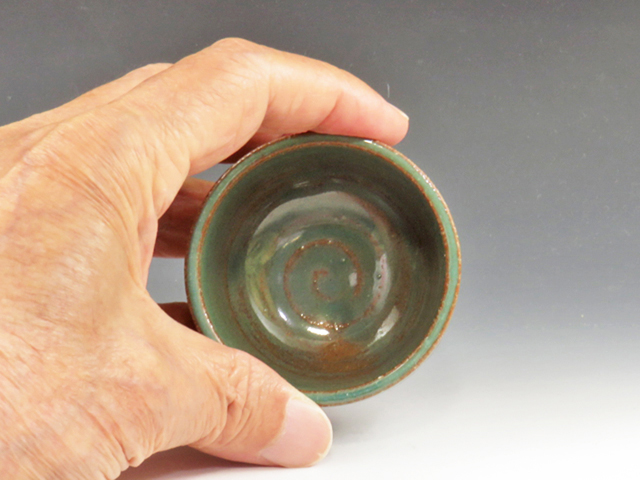 Odo-Yaki (Kochi) Tani Seitojyo Pottery Sake cup  7ODO0015