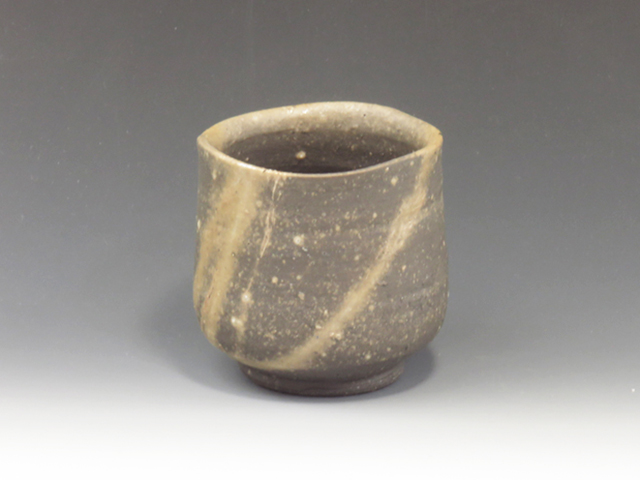 Bizen-Yaki (Okayama) Nobuyoshi Shibaoka Pottery Sake cup 6BIZ0132