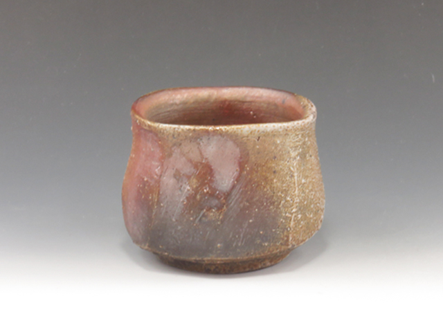 Bizen-Yaki (Okayama) Nobuyoshi Shibaoka Pottery Sake cup  6BIZ0134